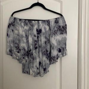 off the shoulder multi color top